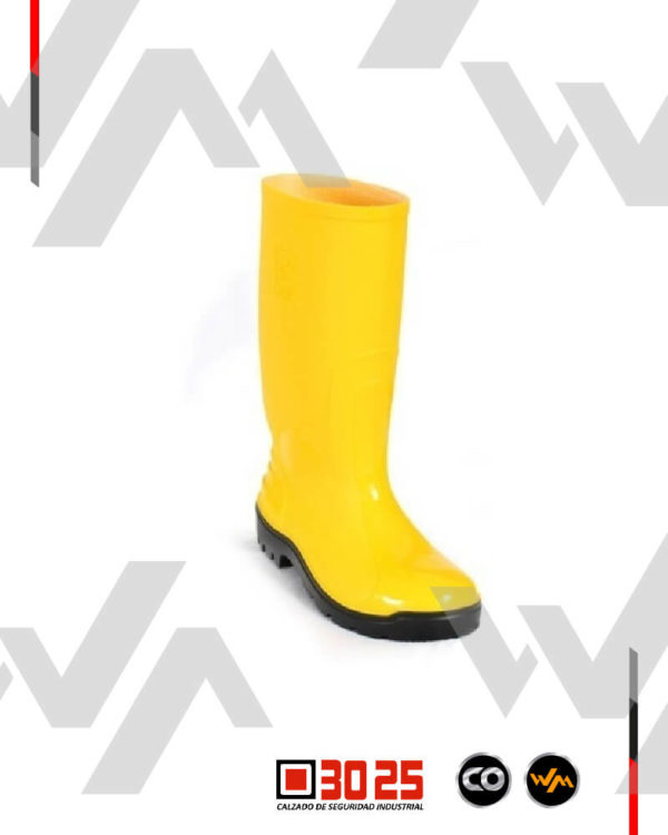 Bota Pvc Ats Amarilla Con Puntera Cormancol